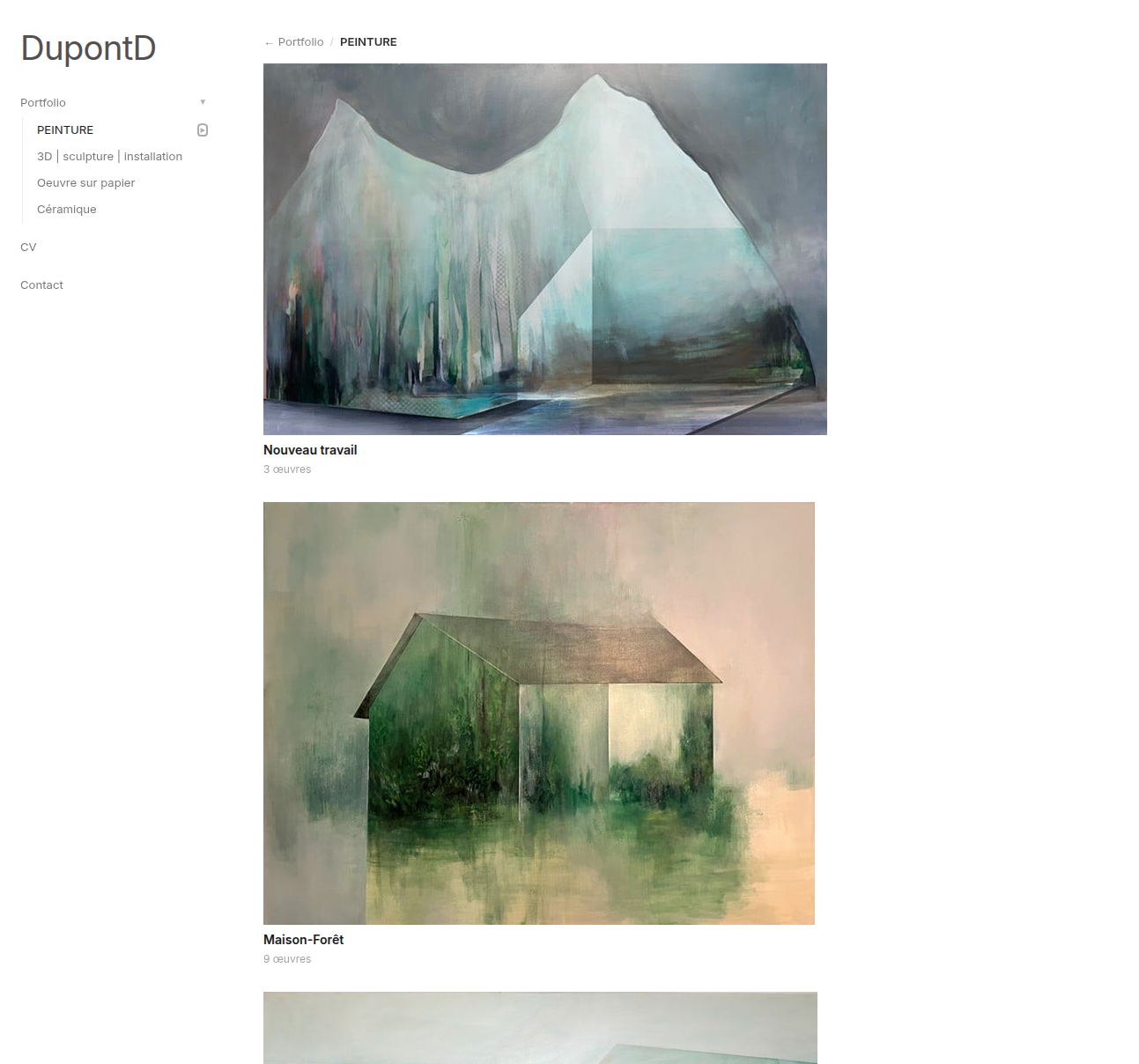 Portfolio d'artiste sur NowVoilà